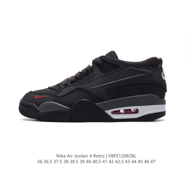 公司级 耐克 新款 Nike Air Jordan 4 Retro Og 低帮 迈克尔 乔丹aj4代乔4 复古休闲运动文化篮球鞋。秉承轻量化的速度型篮球鞋设计思