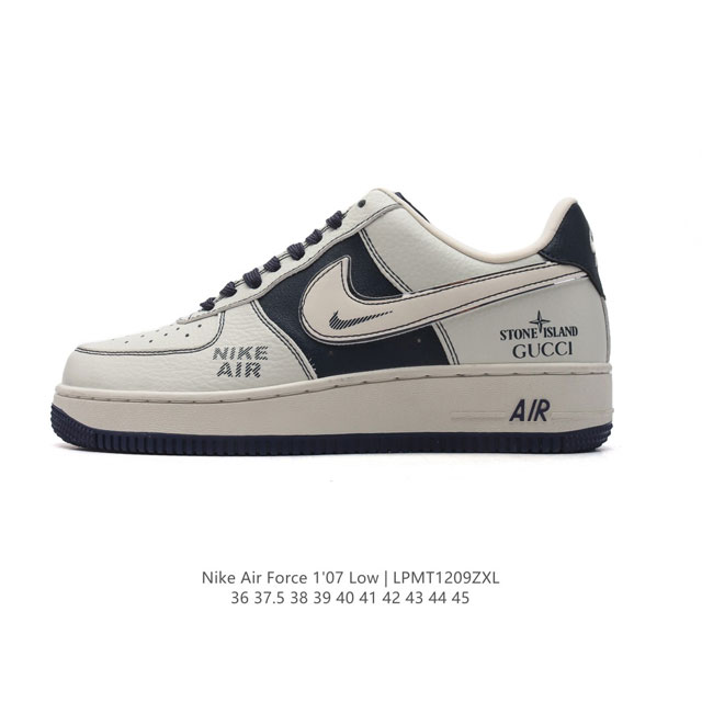 耐克 Nike Air Force 1 '07 Low 空军一号含气垫 小白鞋 低帮百搭厚底增高休闲运动板鞋。柔软、弹性十足的缓震性能和出色的中底设计，横跨复古