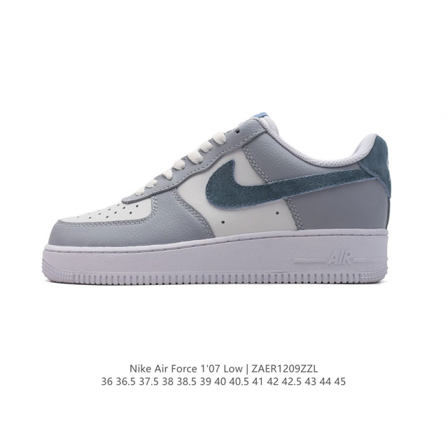 耐克 Nike Air Force 1 '07 Low 空军一号含气垫 小白鞋 低帮百搭厚底增高休闲运动板鞋。柔软、弹性十足的缓震性能和出色的中底设计，横跨复古