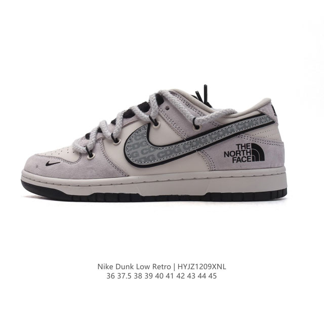 公司级 耐克 Nike Dunk Low Retro 运动鞋复古板鞋 解构绑带 双鞋带。作为 80 年代经典篮球鞋款，起初专为硬木球场打造，后来成为席卷街头的时