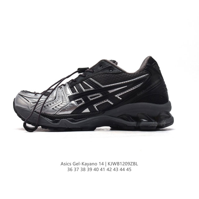 亚瑟士 Asics Gel-Kayano 14 公司级版本运动休闲透气专业缓震慢跑鞋。采用工程弹性双层再生网格密度鞋面材质，后跟3D可视gel缓震乳胶物料，升级