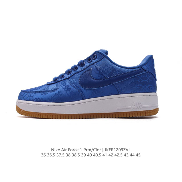 耐克 空军一号 Af1运动板鞋 可撕 陈冠希凝结集团clot X 藤原浩闪电fragment Design X Nike Air Force 1 Jt Prem