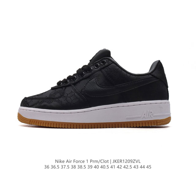 耐克 空军一号 Af1运动板鞋 可撕 陈冠希凝结集团clot X 藤原浩闪电fragment Design X Nike Air Force 1 Jt Prem