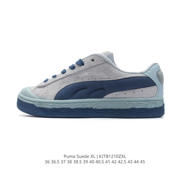 彪马puma Suede Xl 低帮复古轻便透气防滑减震休闲鞋 厚底增高运动板鞋 类型：男女鞋 尺码: 36-45含半码 货号：39197-01 编码：Kjtb