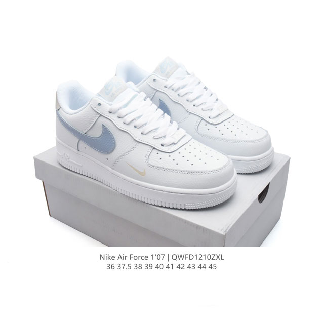 耐克 Nike Air Force 1 '07 Low 空军一号含气垫 小白鞋 低帮百搭厚底增高休闲运动板鞋。柔软、弹性十足的缓震性能和出色的中底设计，横跨复古