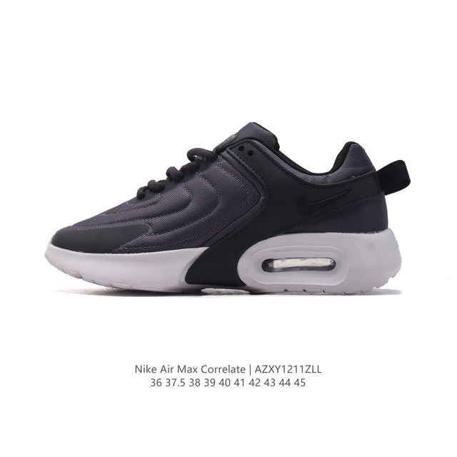 耐克 Nike Air Max Correlate 气垫缓震耐磨运动鞋时尚潮流休闲透气跑步鞋，选用网眼鞋面，脚感舒适透气。鞋舌、鞋侧及后跟处饰有品牌标识，简约大