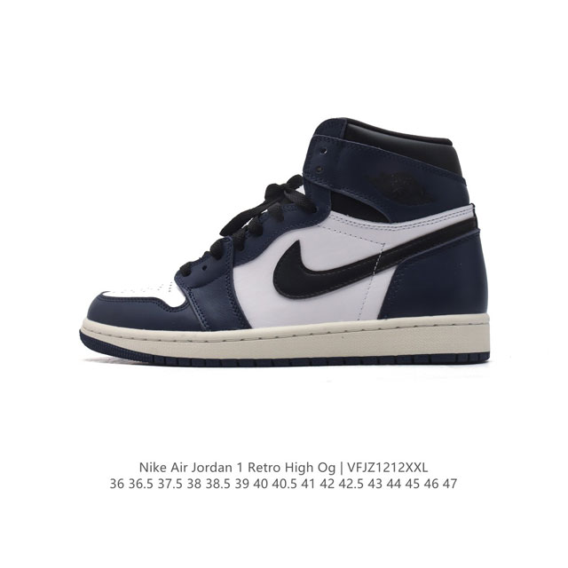 公司级 耐克 男女同款运动板鞋 Nike Air Jordan 1 Retro High Og 乔丹一代aj1 乔1 Aj1 篮球鞋复刻运动鞋。皮面高帮板鞋的设