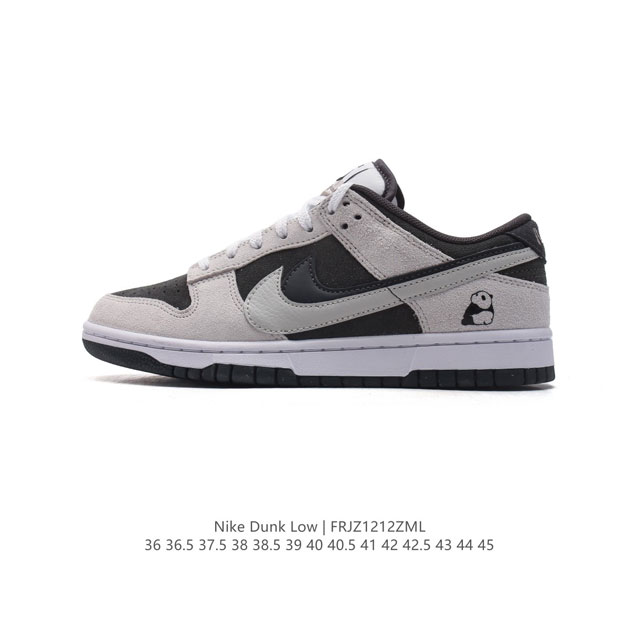 公司级 耐克 男女鞋 Nike Dunk Low 双√勾 熊猫卡通印花 运动鞋复古板鞋，尽情迈步，彰显个性风采。采用柔软皮革鞋面，经久耐穿，塑就如元年款 Dun