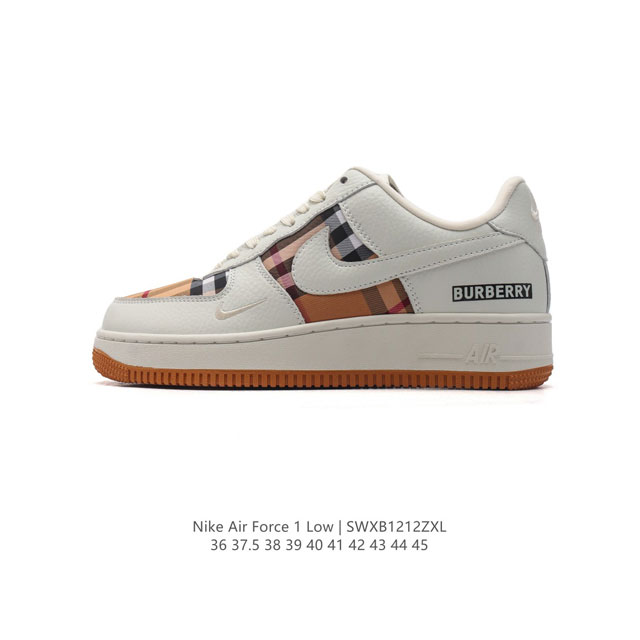 头层皮 耐克 Nike Air Force 1 '07 Low 空军一号含气垫 小白鞋 低帮百搭厚底增高休闲运动板鞋。柔软、弹性十足的缓震性能和出色的中底设计，