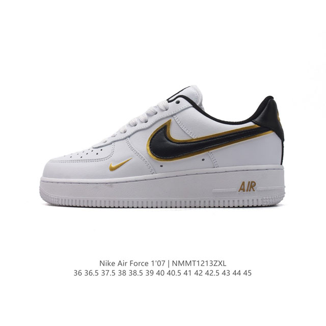 耐克 Nike Air Force 1 '07 Low 空军一号含气垫 小白鞋 低帮百搭厚底增高休闲运动板鞋。柔软、弹性十足的缓震性能和出色的中底设计，横跨复古