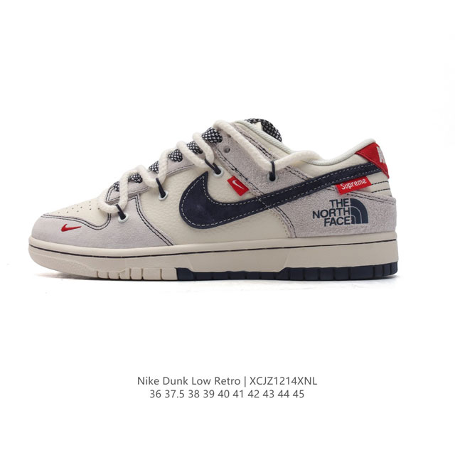 公司级 耐克 Nike Dunk Low Retro 运动鞋复古板鞋 解构绑带 双鞋带。作为 80 年代经典篮球鞋款，起初专为硬木球场打造，后来成为席卷街头的时