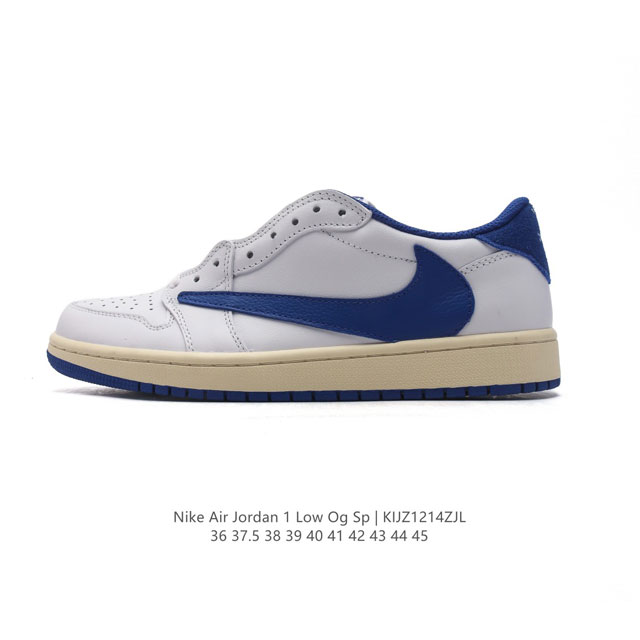 公司级 真标 耐克 Nike Air Jordan 1 Low Og Sp Military Blue Aj1乔1倒勾低帮篮球鞋 Aj1 乔丹1代 Aj1 乔1