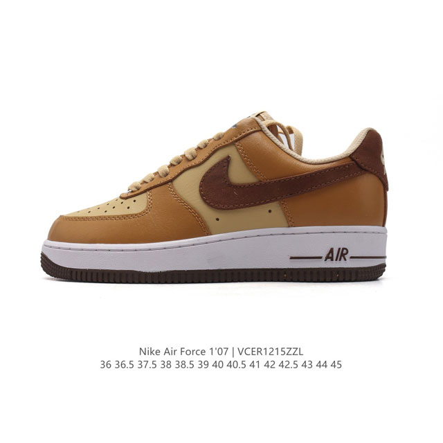 耐克 Nike Air Force 1 '07 Low 空军一号含气垫 小白鞋 低帮百搭厚底增高休闲运动板鞋。柔软、弹性十足的缓震性能和出色的中底设计，横跨复古