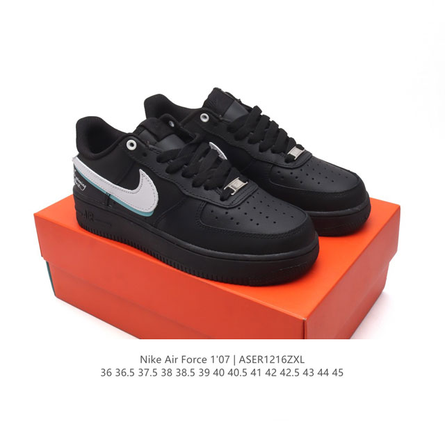 耐克 Nike Air Force 1 '07 Low 空军一号含气垫 小白鞋 低帮百搭厚底增高休闲运动板鞋。柔软、弹性十足的缓震性能和出色的中底设计，横跨复古