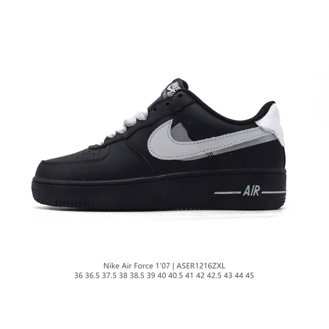 耐克 Nike Air Force 1 '07 Low 空军一号含气垫 小白鞋 低帮百搭厚底增高休闲运动板鞋。柔软、弹性十足的缓震性能和出色的中底设计，横跨复古