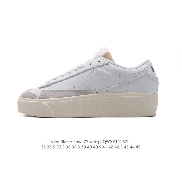 耐克 Nike Blazer Low '77 Vntg 男女子运动鞋 重现低调风格和经典篮球外观，依托经典简约魅力和舒适性能，备受街头时尚赞誉。华美翻毛皮细节、