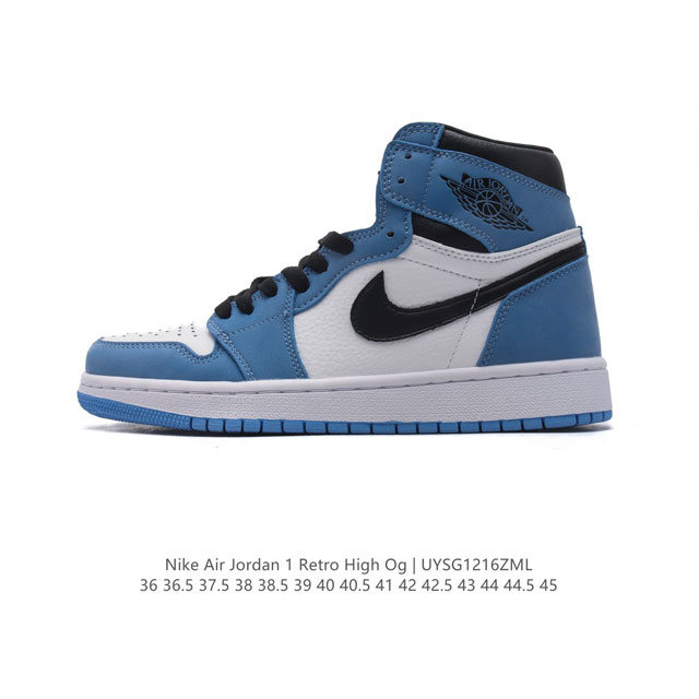 公司级 耐克 男女同款运动板鞋 Nike Air Jordan 1 Retro High Og 乔丹一代aj1 乔1 Aj1 篮球鞋复刻运动鞋。皮面高帮板鞋的设