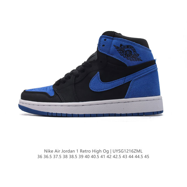 公司级 耐克 男女同款运动板鞋 Nike Air Jordan 1 Retro High Og 乔丹一代aj1 乔1 Aj1 篮球鞋复刻运动鞋。皮面高帮板鞋的设