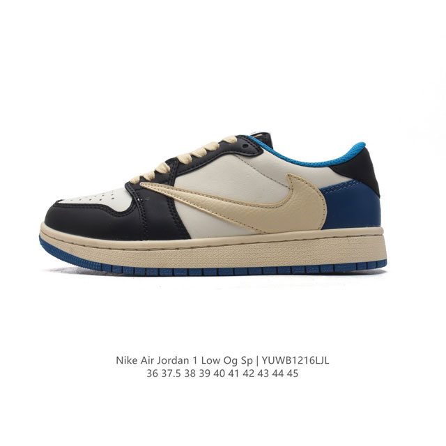 真标 耐克 Nike Air Jordan 1 Low Og Sp Military Blue Aj1乔1倒勾低帮篮球鞋 Aj1 乔丹1代 Aj1 乔1 反向脚