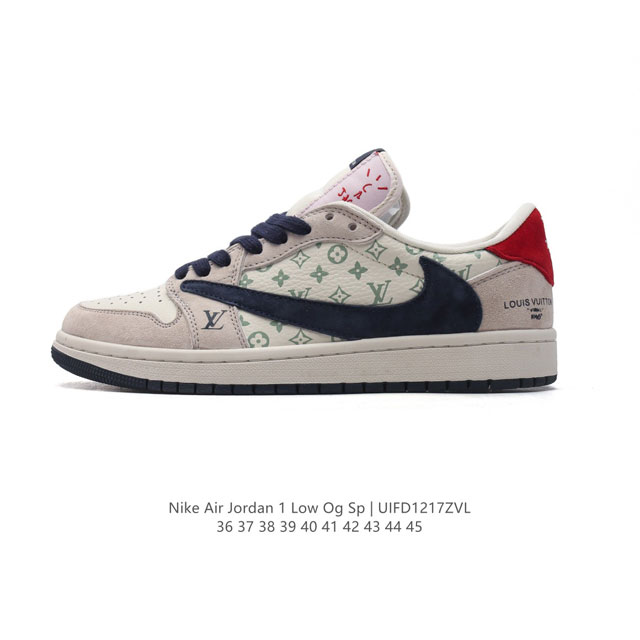 真标 耐克 Nike Air Jordan 1 Low Og Sp Military Blue Aj1乔1倒勾低帮篮球鞋 Aj1 乔丹1代 Aj1 乔1 路易威