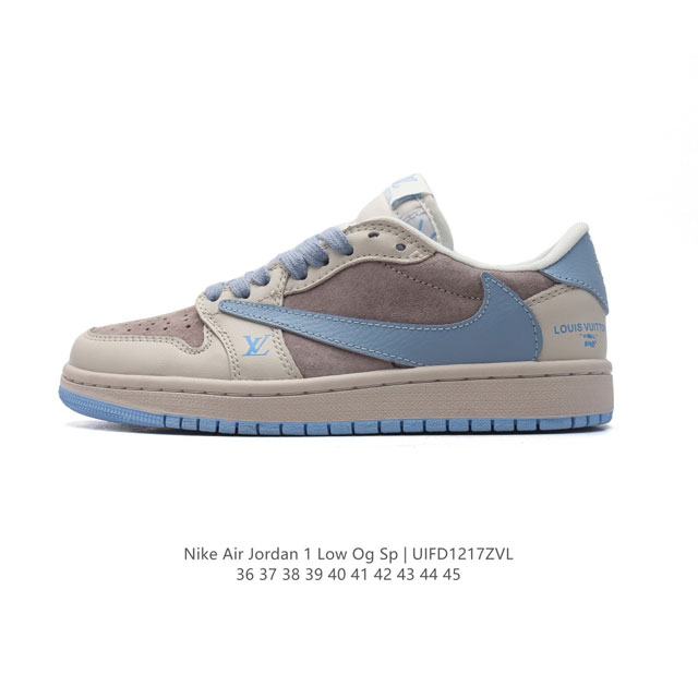 真标 耐克 Nike Air Jordan 1 Low Og Sp Military Blue Aj1乔1倒勾低帮篮球鞋 Aj1 乔丹1代 Aj1 乔1 路易威