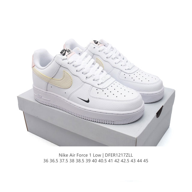 耐克 Nike Air Force 1 '07 Low 空军一号含气垫 小白鞋 低帮百搭厚底增高休闲运动板鞋。柔软、弹性十足的缓震性能和出色的中底设计，横跨复古