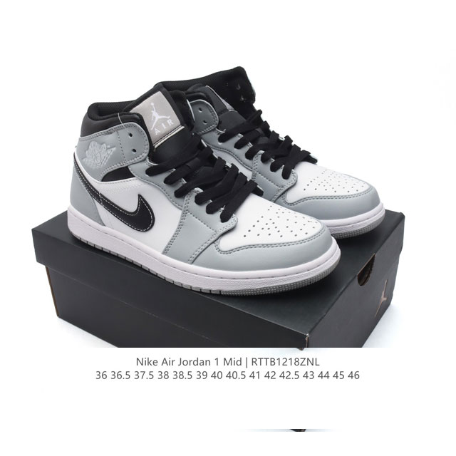 公司级 耐克 Nike Air Jordan 1 Mid 男女子篮球鞋时尚轻盈板鞋aj1乔1运动鞋 乔丹一代 高帮复古休闲篮球鞋 。Air Jordan 1 M