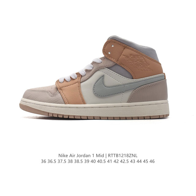 公司级 耐克 Nike Air Jordan 1 Mid 男女子篮球鞋时尚轻盈板鞋aj1乔1运动鞋 乔丹一代 高帮复古休闲篮球鞋 。Air Jordan 1 M