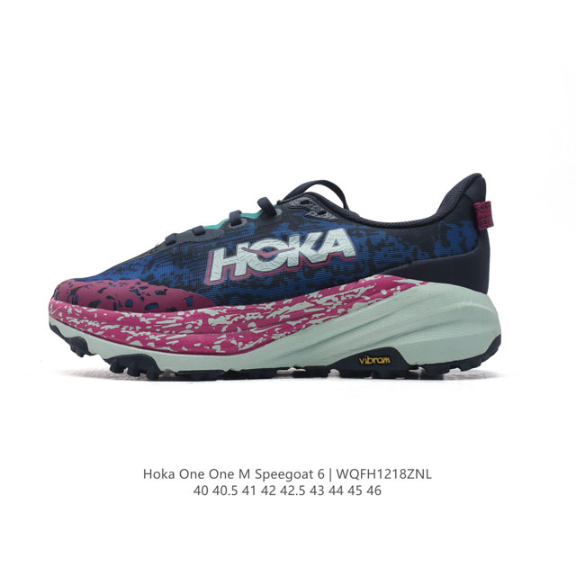 公司级 Hoka One One Speedgoat 6 飞速羚羊6 飞速羚羊系列的第六代越野跑鞋男士运动鞋，鞋款采用动态鞋面与内部支撑系统，并搭载hoka久经