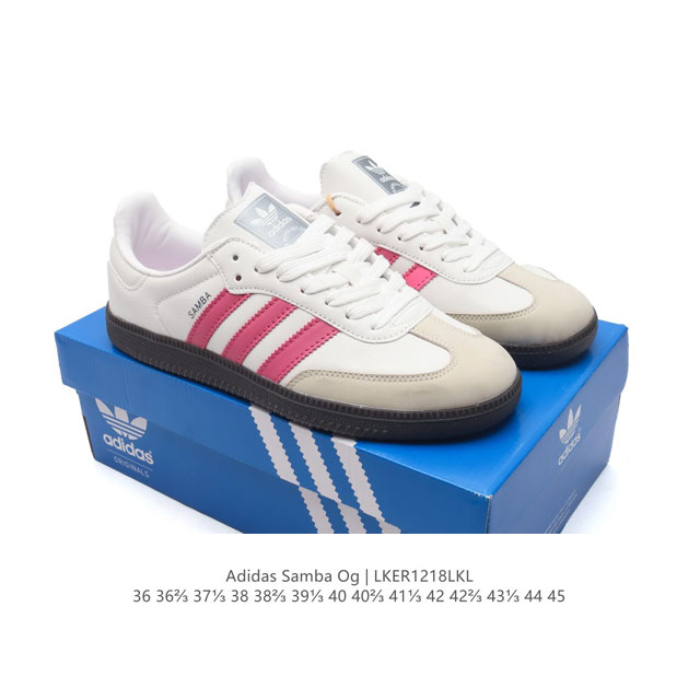 阿迪达斯 德训鞋 Adidas Originals Samba Og Shoes 经典运动鞋小白鞋 T头鞋 男女板鞋 彰显休闲摩登风情的时尚经典鞋。它诞生于50