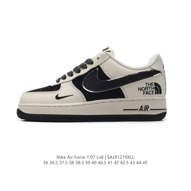 公司级 Af1耐克 Nike Air Force 1 ‘07 Low 空军一号 北面 北脸联名 厚底增高百搭运动板鞋 原楦头原纸板 打造纯正空军版型，专注外贸渠