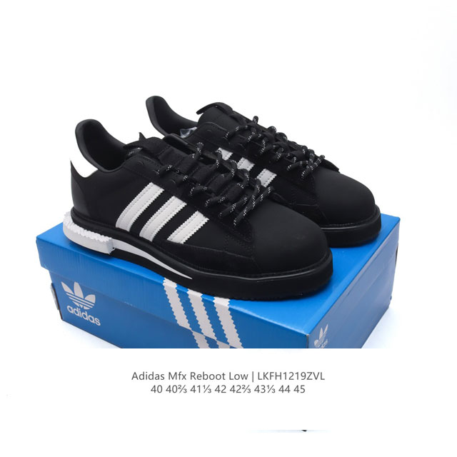 阿迪达斯adidas Originals Campus Mfx Reboot Low 模切工艺三叶草轻便低帮板鞋,Mfx Reboot Low 運動鞋，鞋款秉承