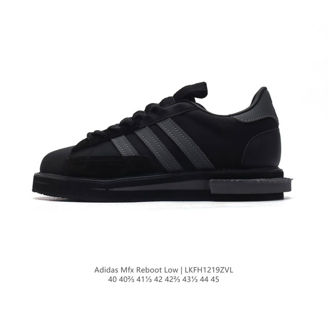 阿迪达斯adidas Originals Campus Mfx Reboot Low 模切工艺三叶草轻便低帮板鞋,Mfx Reboot Low 運動鞋，鞋款秉承