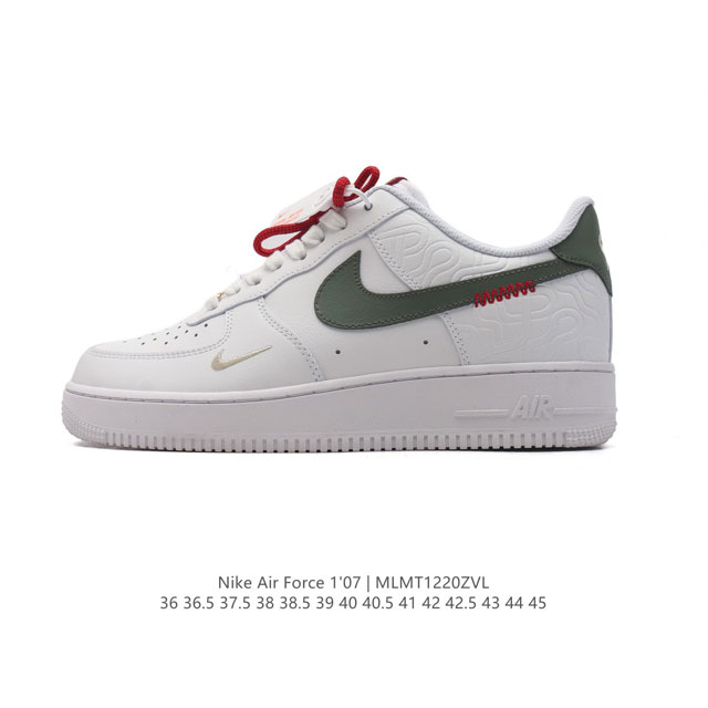 耐克 Nike Air Force 1 '07 Low 空军一号含气垫 小白鞋 低帮百搭厚底增高休闲运动板鞋。柔软、弹性十足的缓震性能和出色的中底设计，横跨复古