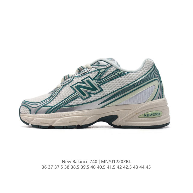 New Balance Mr740 Nb新百伦系列复古老爹风休闲运动慢跑鞋。采用轻质牛剖革拼接透气网眼衬垫织物鞋面材质 T-Beam大底提供足步弓支撑 保持步态