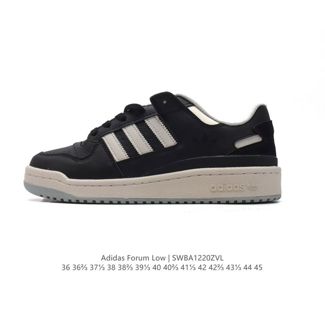 Adidas 阿迪达斯 三叶草 Forum Low 男女运动鞋 摩登演绎篮球风的经典鞋。英文的“Forum”，是进行表达的场所，在这里，可以释放自己的热情，阐述