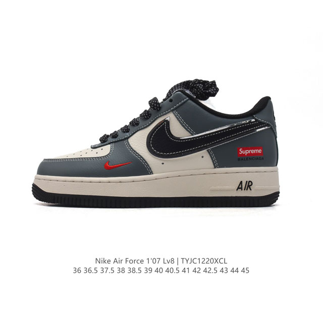 公司级 Af1耐克 Nike Air Force 1 ‘07 Low 空军一号 厚底增高百搭运动板鞋 原楦头原纸板 打造纯正空军版型，专注外贸渠道 全掌内置蜂窝