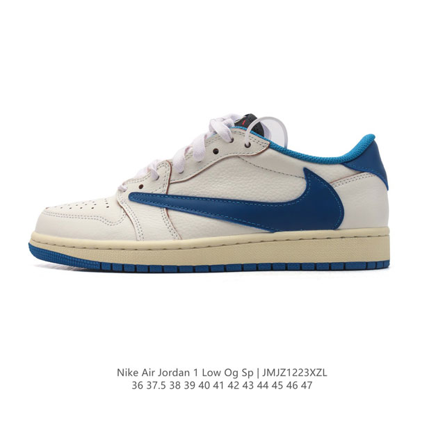 公司级 真标 耐克 Nike Air Jordan 1 Low Og Sp Military Blue Aj1乔1倒勾低帮篮球鞋 Aj1 乔丹1代 Aj1 乔1