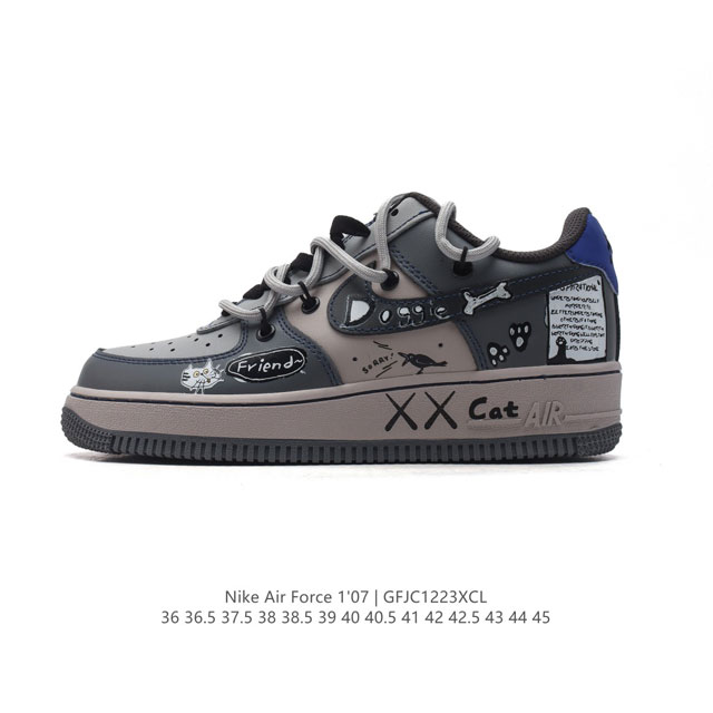 公司级 新款 Af1耐克 Nike Air Force 1 ‘07 Low 空军一号 解构绑带 双鞋带 气垫厚底增高百搭运动板鞋 原楦头原纸板 小白鞋 打造纯正