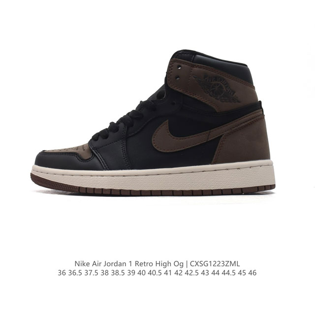 公司级 耐克 男女同款运动板鞋 Nike Air Jordan 1 Retro High Og 乔丹一代aj1 乔1 Aj1 篮球鞋复刻运动鞋。皮面高帮板鞋的设