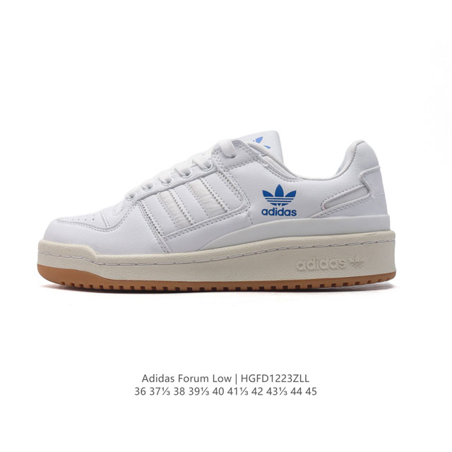 Adidas 阿迪达斯 三叶草 Forum Low 男女运动鞋 摩登演绎篮球风的经典鞋。英文的“Forum”，是进行表达的场所，在这里，可以释放自己的热情，阐述