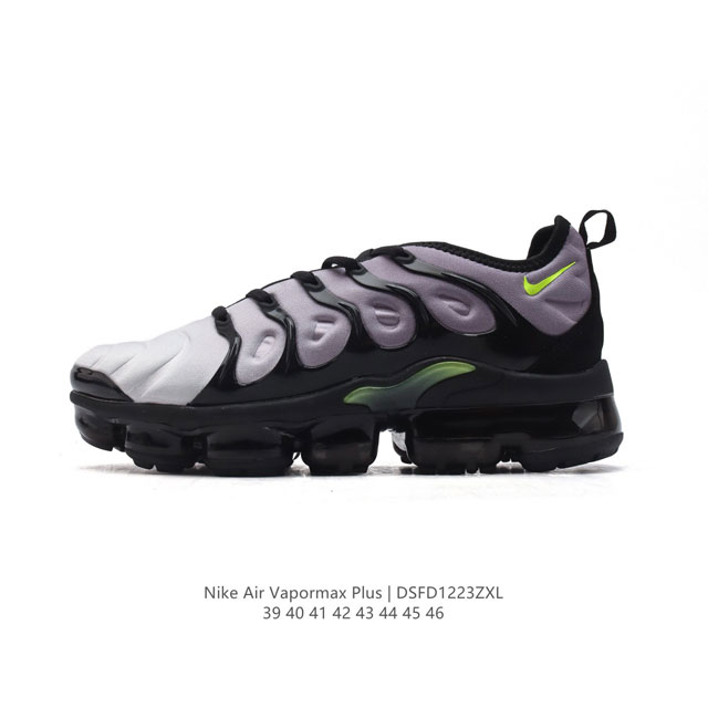 Nike 耐克 Air Vapormax Plus 百搭舒适 织物 低帮 休闲跑步鞋 气垫缓震 防滑耐磨 复古男款运动鞋，具备出众稳定性和非凡缓震性能，带来匠心