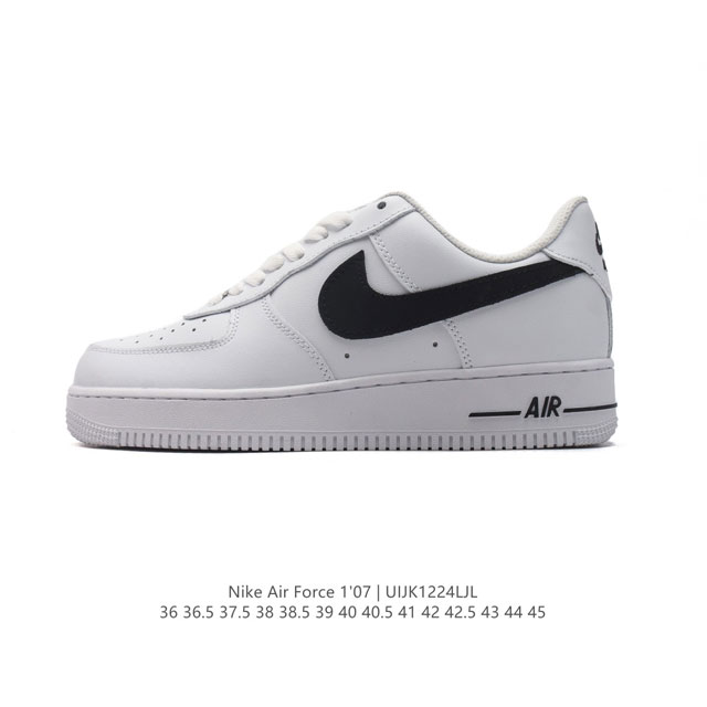 耐克 Nike Air Force 1 '07 Low 空军一号含气垫 小白鞋 低帮百搭厚底增高休闲运动板鞋。柔软、弹性十足的缓震性能和出色的中底设计，横跨复古