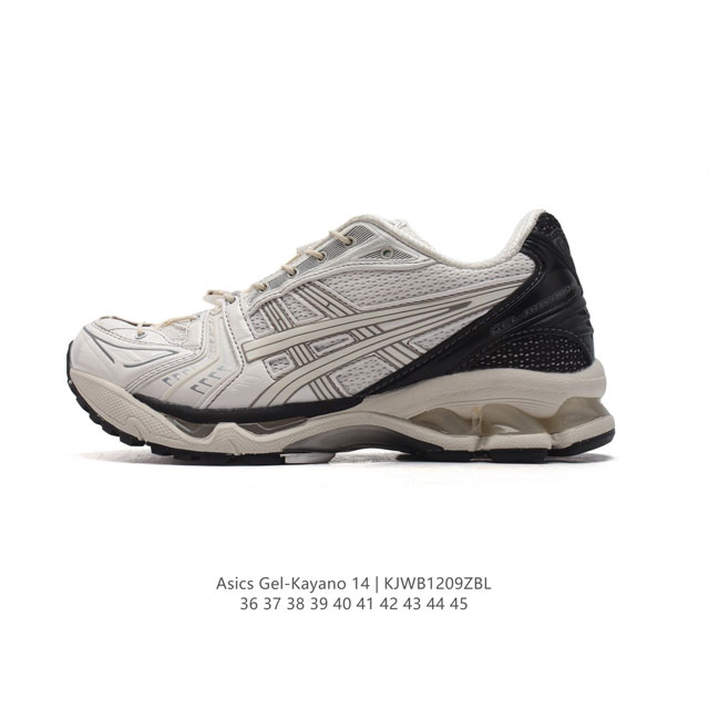 亚瑟士 Asics Gel-Kayano 14 公司级版本运动休闲透气专业缓震慢跑鞋。采用工程弹性双层再生网格密度鞋面材质，后跟3D可视gel缓震乳胶物料，升级