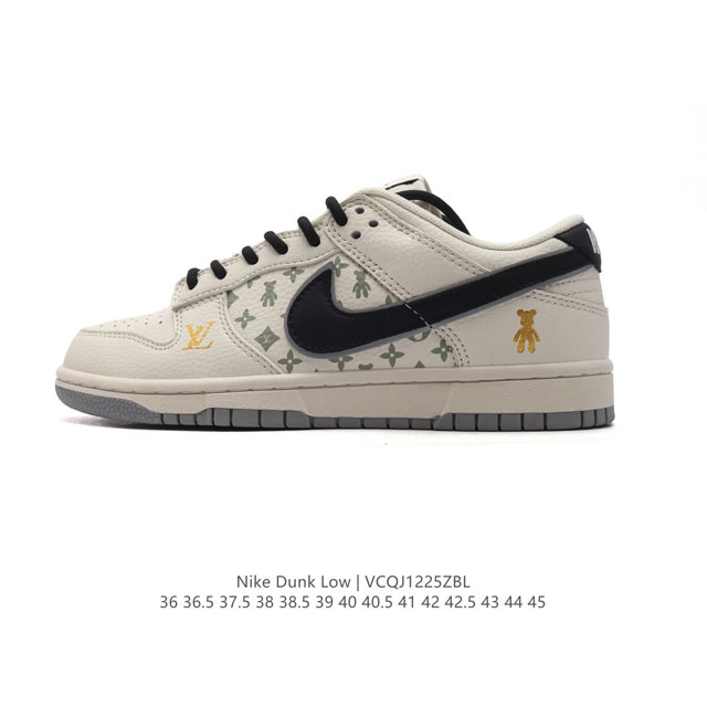 公司级 耐克 Nike Dunk Low Retro 运动鞋复古板鞋 路易威登联名。作为 80 年代经典篮球鞋款，起初专为硬木球场打造，后来成为席卷街头的时尚标