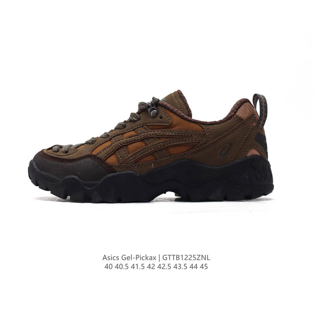 新品公司级 亚瑟士 Asics Gel-Pickax 登山 户外运动 抗冲击支撑 减震防滑耐磨轻便 徒步鞋 男款 日蚀黑 轻便旅游鞋。秋天踏秋一直在穿这双，上脚