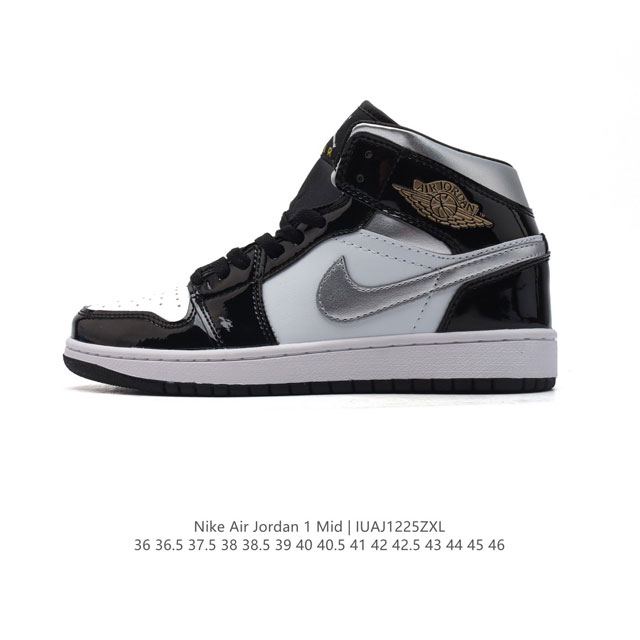 二层皮 耐克 Nike Air Jordan 1 Mid 男女子篮球鞋时尚轻盈板鞋aj1乔1运动鞋 乔丹一代 高帮复古休闲篮球鞋 。Air Jordan 1 M