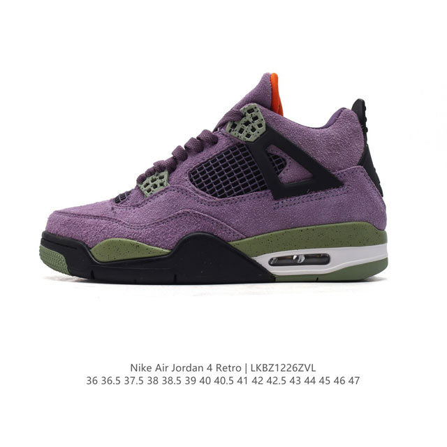 头层皮 耐克 Nike Air Jordan 4 Retro Og迈克尔 乔丹aj4代乔4 中帮复古休闲运动文化篮球鞋。秉承轻量化的速度型篮球鞋设计思想完成设计