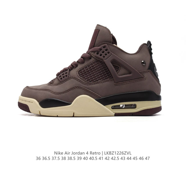 头层皮 耐克 Nike Air Jordan 4 Retro Og迈克尔 乔丹aj4代乔4 中帮复古休闲运动文化篮球鞋。秉承轻量化的速度型篮球鞋设计思想完成设计