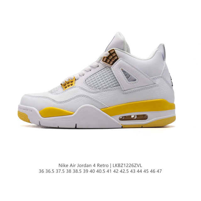 头层皮 耐克 Nike Air Jordan 4 Retro Og迈克尔 乔丹aj4代乔4 中帮复古休闲运动文化篮球鞋。秉承轻量化的速度型篮球鞋设计思想完成设计